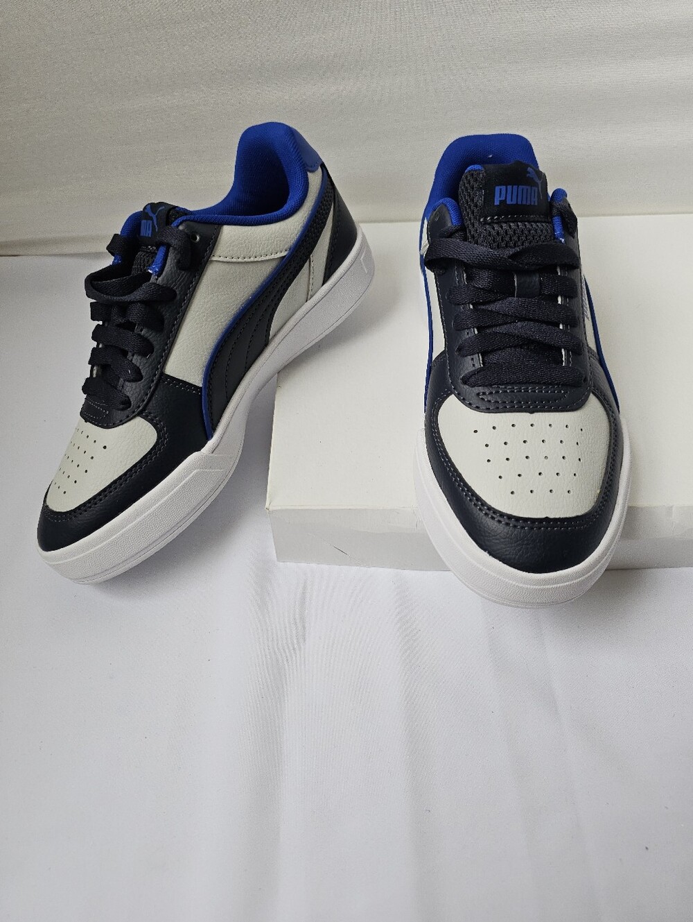 Puma Caven 2.0 Block Sneakers "Grey/Black/Blue" for Kids (Youth) – Brand New!